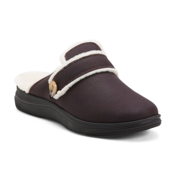 CLARKS Wide Breeze Cross Cozy Comfort Slide On Shoes - Picture 1 of 3